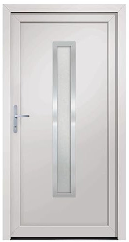vidaXL Porta di Ingresso in PVC Bianca 98x208 cm