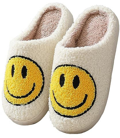 Meik Mangni Chausson Femme Homme Pantoufles en Peluche Chaud Fourrure Mules Memory Foam Slippers,Jaune Taille：39-40 EU/La Semelle 40-41
