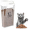 Pet Food Storage Container, Sealed Cat Food Storage Bin with Pour Spout, Clear Plastic, 4lb/3.5L for Small Cat, Dog, and Small Animals, BPA Free, Portable Design, Airtight Pet Food Dispenser