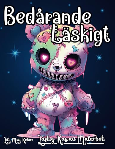 Bedårande läskig målarbok med spöklika gotiska söta Kawaii-varelser monster och djur för vuxna och tonåringar: Enkel Halloween-färgaktivitet för skojs skull och avkoppling
