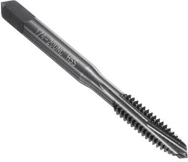 sourcing map Spiral Point Thread Tap 1/4-20 UNC 2B, Nitride Coated Machine Screw Tap Tapping Bit Threading Repair Tool, M2 High-Speed Steel (HSS)