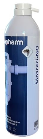 NEWPHARM MOSCERI-NO Schiuma Attiva per Tubature – Schiuma Pulisci Tubi Lavandino Anti-Odori e Mosca dei Bagni – Schiuma Pulisci Scarichi Probiotici Biodegradabili – Compatibile Fossa Settica – 500 ml