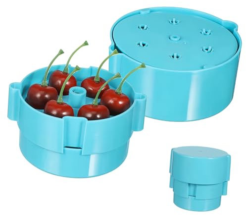Mobestech 6loch Portabler Kirschenentkerner Handlicher Kirschkern Entferner Aus Kunststoff Mit Löchern Einfach Zu Reinigen Und Benutzerfreundliches Design Für Mühelose Nutzung in Ihrer