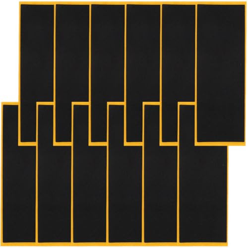 OFFSCH Cinta de Agarre de Espuma Antideslizante para Diapasón Negra 12 Piezas 38 MM X 110 MM para Prácticas y Competiciones de Monopatín de Dedo