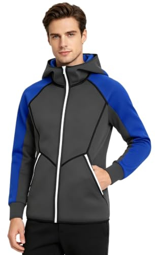 Herr neopren huvtröja kitesurfing huvtröja våtdräkt simjacka | Fäst huva, stretchig, neoprenmaterial, simträning, kustfritid, vattensport, kajakpaddling, smal passform, avslappnad, träning