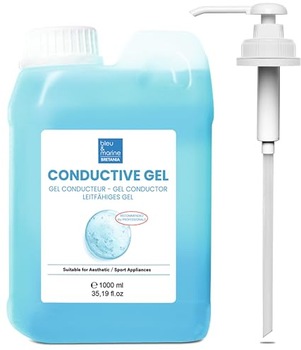 Gel Conduttore per Corpo e Viso: Radiofrequenza, Microcorrente, Ultrasuoni, Elettrodi, Epilazione Laser, Elettrostimolatore Muscolare, Depilazione IPL - 1000 ml