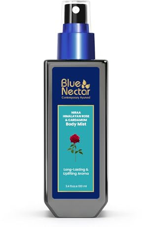Blue Nectar Body Mist with Himalyan Rose and Cardamom for long lasting freshness and aromatic body odor