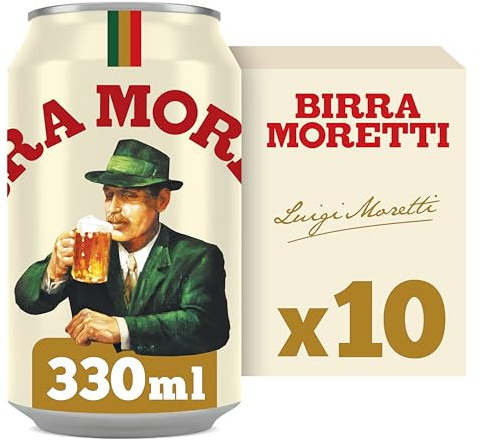 Birra Moretti Italian Lager Beer, 330ml - Pack of 20