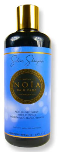 Shampoing sans sulfates - Anti jaunissement - Gamme Silver - NOÏA HAIR - 500ML