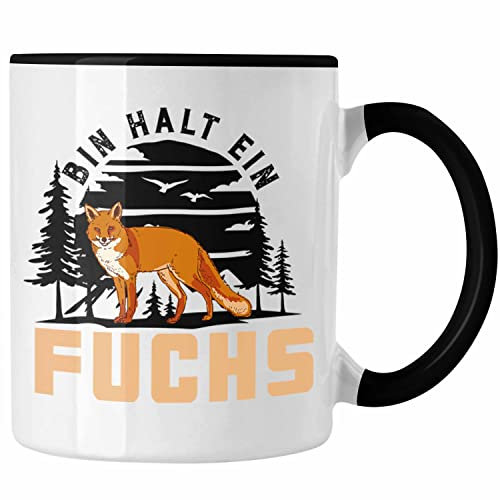 Trendation - ich Bin Halt Ein Fuchs Tasse Geschenk Fuch-Fans Rothaarige (Schwarz)