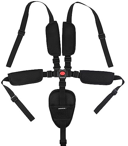 5 Punkt Baby Sicherheitsgurt, Gurt Sicherheitsgurt Hochstuhlgurte Verstellbare für Kinderwagen, Hochstühle, Schulterpolsternwagen Buggy Strap, Baby Schutz Einkaufswagen