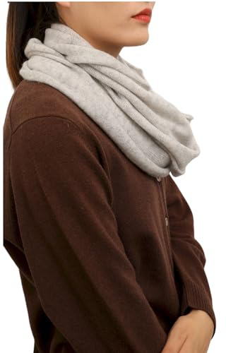 Prettystern XL 100 % kashmirull unisex loop halsduk kashmir rund halsduk stickad halsduk vinter rund halsduk dam herr tubhalsduk