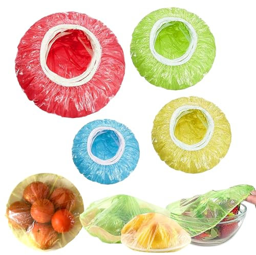KAYEF 100 protege aliment reutilisable, couvre plat fraicheur, quatre tailles, sachet fraîcheur avec couvercle plat, pour la conservation des aliments et des légumes.