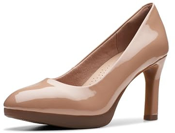 Clarks Women's Ambyr2 Braley Pump, Praline Patent, 10