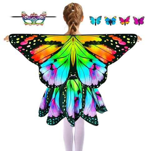 Sunlisky Butterfly Wings Kids (Girl) Butterfly Girl Costume Set