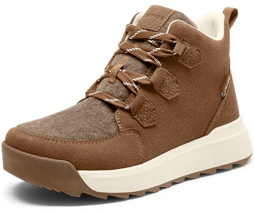 AIRHAS Women's Winter Warm Snow Boots for Women Comfortable Water-Resistant Womens Ankle Boots Fashion Booties(taffy,8.0)