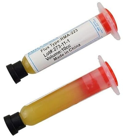 AmComponent - FLUSSANTE GEL FLUX PASTA 10CC RMA-223-UV AMTECH SALDATURA riparazione PCB BOARD