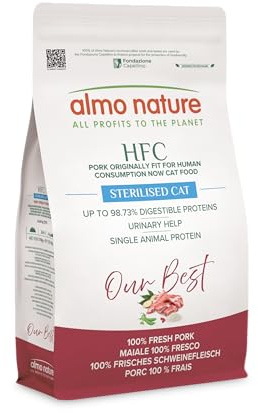 Almo Nature HFC Our Best - Adult Sterilized - Bitar för steriliserade vuxna katter - färskt fläsk- 1,2 kg