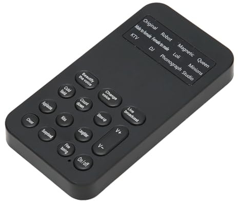 Hamwesh Portable Voice Changer, 8 Sound Effects Rechargeable Handheld Voice Disguiser Plug and Play for Mobile Phone PC Laptops