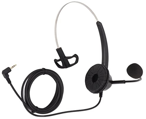 H360 2.5 Business Headset, Monaural Phone Headset med HD Mic, 2,5 mm telefonheadset för Call Center Office Kundtjänst, Lättvikt Bekvämt ABS-material med Noise Canc