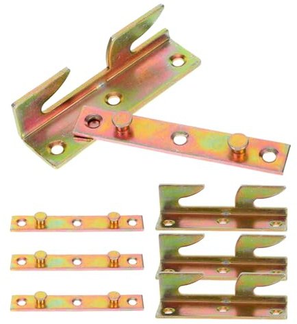 SEWACC Set 4 Connettori per Sponde Letto Ferramenta Silenziosa Giunti per Collegamento Mobili ad Alta Resistenza Accessori per Montaggio Stabile e Resistente AI Graffi Compatibili per