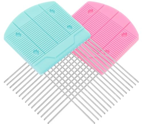 GALPADA Peines para Quilling de Papel 2 Piezas (rosa y Azul) Herramienta de Quilling de Bricolaje para Manualidades Creativas Peine para Enrollar y Tejer Papel Accesorio Versátil