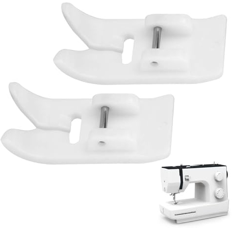 2 Pezzi Piedino Antiadherente per Macchina Da Cucire, Piedino Universale per Punto Dritto, per Pelle, Ecopelle, Vinile, Tela Cerata, PVC, Tessuti Laminati e Rivestiti