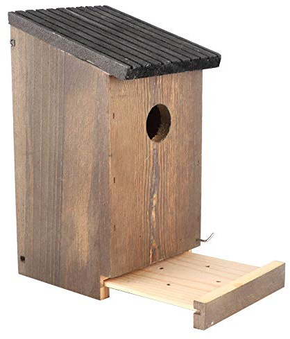 VBESTLIFE Casa para Pájaros para Exteriores, Caja Nido de Madera Colgante, Casa para Pájaros de Madera de Paulownia para Jardín, Patio Trasero, Refugio de Cría para Pequeños, Refugio Seguro para