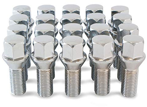 20 x Chrome Wheel Bolts Compatible With Aftermarket Alloy Wheels Only M14x1.5x26mm 60° Taper Part No.20BM14AM