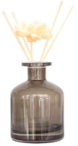 1PCS 150ml/5oz Glass Diffuser Bottle Jars Pot Exquisite Essential Oils Container for DIY Essential Oil Diffuser Gift (Grey, 150ml/5oz)