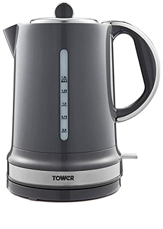 Tower T10049GRP Belle Jug Kettle with Rapid Boil, 1.5L, 3000W, Graphite
