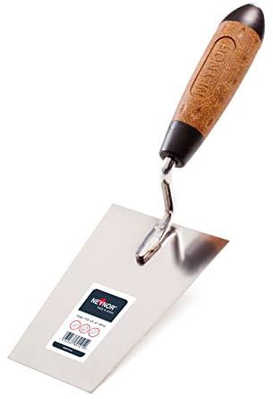NEYNOR® Truelle de Maçon 140 mm - Truelle à pointe trapézoïdale - Truelle carrée à manche confortable - Truelle avec Lame en Acier - Made in EU