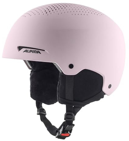 ALPINA ARBER - hochwertiger & Leichter Skihelm mit integriertem Visier für Erwachsene, mit abnehmbaren Ohrenpolstern, optimale Stoßabsorption - Rose matt - M (54-58 cm)