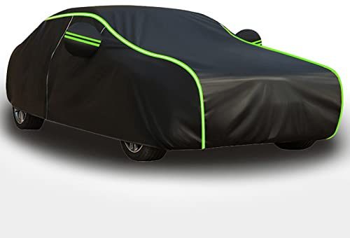 Auto Abdeckplane Wasserdicht füR Porsche Cayenne 2002-2023, Autoabdeckung Outdoor, Autogarage Abdeckung, Hagelschutz Atmungsaktiv, mit ReißVerschluss (Color : 1, Size : with Cotton_Cayenne E-HYBRID