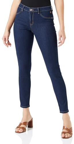 Cream Women's Jeggings Jeans Cropped Length Skinny Fit Midrise Waist Denim, Jeans De Las Mujeres, Eclipse Blue Denim,