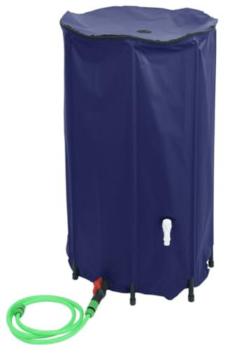 Gecheer Depósito de agua con grifo plegable,Contenedor de agua de jardín,Depósito de recuperación de agua de lluvia,Plegable,Depósito de agua plegable,250 L de PVC