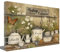 ZQQART Kitchen Wall Art Farmhouse Kitchenware Painting Prints Rustic Flowers Tableware Canvas Picture Artwork Dining Room Restaurant Wall Decor (16.00 x 24.00)