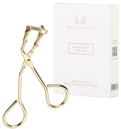 MANY BEAUTY Mini Wimpernzange, Wimpern Curler - Eyelash Curler mit Silikon Pad - Präzise Schmale Form - Lash Curler aus Rostfreiem Stahl für alle Augenformen