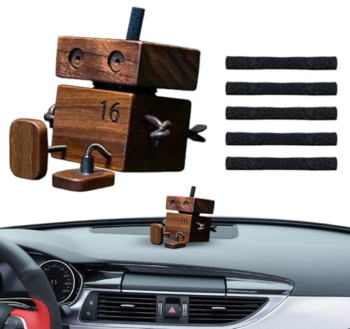 Générique Décor Voiture en Bois Oscillant - Figurine Rigolote Articulée, Objet Déco à Mouvement | Accessoire pour Chambre, Bureau, Maison, dortoir ou Espace intérieur ludique et créatif