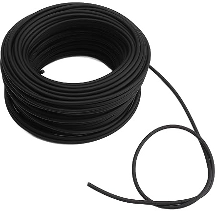BAFOVY 5mm Electronic Fence High Voltage Wire, Alloy Inner Double Insulated Pulse Cable with Silicone Sleeve, for Garden Livestock Security (100m / 328.1ft)