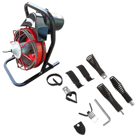 Tissting Drain Snake Drill Attachment Set 8 Piezas Llave Hexagonal para Limpieza de Tuberías - Accesorios de Reemplazo para Máquina de Cable de 5/16in a 3/4in, Cabezales de Corte M