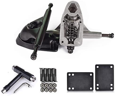 VOMI CX7 Surfskate-Truck (dritte Generation) Carving Skateboard Surfboard Truck Set Beinhaltet Buchsen Hardware Risers Trucks T-Tool für Kick-free Swivel Stand Ski Practice Board Simated Surfboard