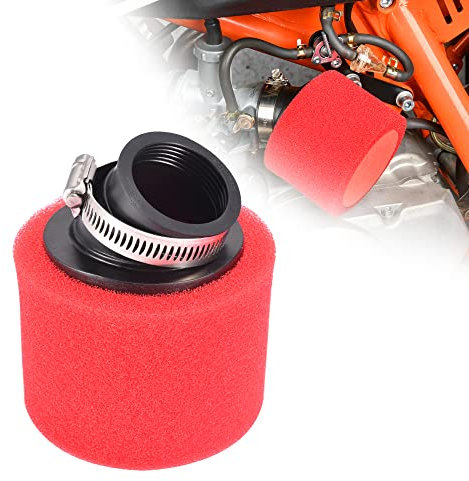 RUTUT 38mm Air Filter, Universal Bent Angled Motorcycle Air Filter Suitable with 4 Stroke 50cc 70cc 90cc 110cc 125cc 150cc GY6 Motorcycle ATV cooter Quad Go Kart Moped Pit Dirt Bike-Red