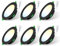 ALUSSO LIGHTING 6 Pack LED Downlights, LED Recessed Ceiling Lights 5W 400LM 230V, 75-85mm Cutout Dimmable,3CCT 3000K 4000K 6500K Adjustable, IP44 Suitable for Bathroom Living Room Kitchen,Black