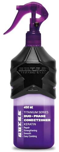 Gutss Professional Keratin Duo-Phase Leave-In Conditioner – 400 ml | Nourishing & Smoothing Spray for Damaged Hair | Easy Detangling Spray for Men and Women