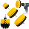 Birshe Bürstenaufsatz Bohrmaschine Set 4 Stück,Harte Bürsten,Scrubber Reinigung Kit,Reinigungsbürste für Felgen Akkuschrauber Drill Brush Elektrische Putzbürste Auto Putz Set für Küche,Auto,Bad,Gelb