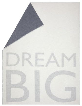 David Fussenegger leichte Kuscheldecke Dream Big 140x200cm weiche Flanelldecke aus Recycling-Baumwolle nachhaltig produziert ÖkoTex100 GRS Made in Austria Farbe Rohweiß