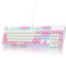 SbocKeeb Full Size Mechanische Gaming Tastatur 104 Tasten with Nummernblock,Kabelgebundene RGB LED Tastatur mit Rote Schaltern, Anti-Ghosting QWERTY Amerikanische Layout V200-Ying