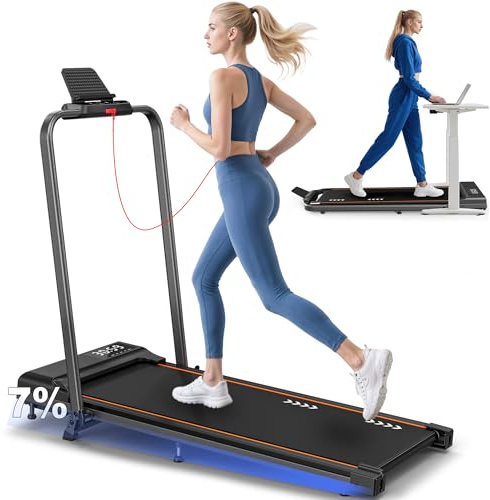 Tapis de Course Pliable pour la Maison, avec Inclinaison de 7% : Moteur 2,5 HP, 12 km/h, capacité de Charge de 120 kg, 2 Modes de contrôle.