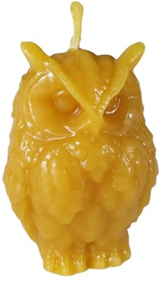 Bivaxljus ugglor ljus 8 cm 100 % rent bivax
